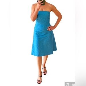 Ann Taylor Teal A line Dress